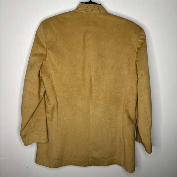 VTG Samuel Robert By Peter Hatsi Androu Ultra Suede Blazer Pockets USA 10 - Picture 11 of 11